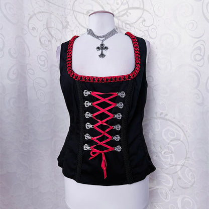 00’s dirndl black corset top ❤️