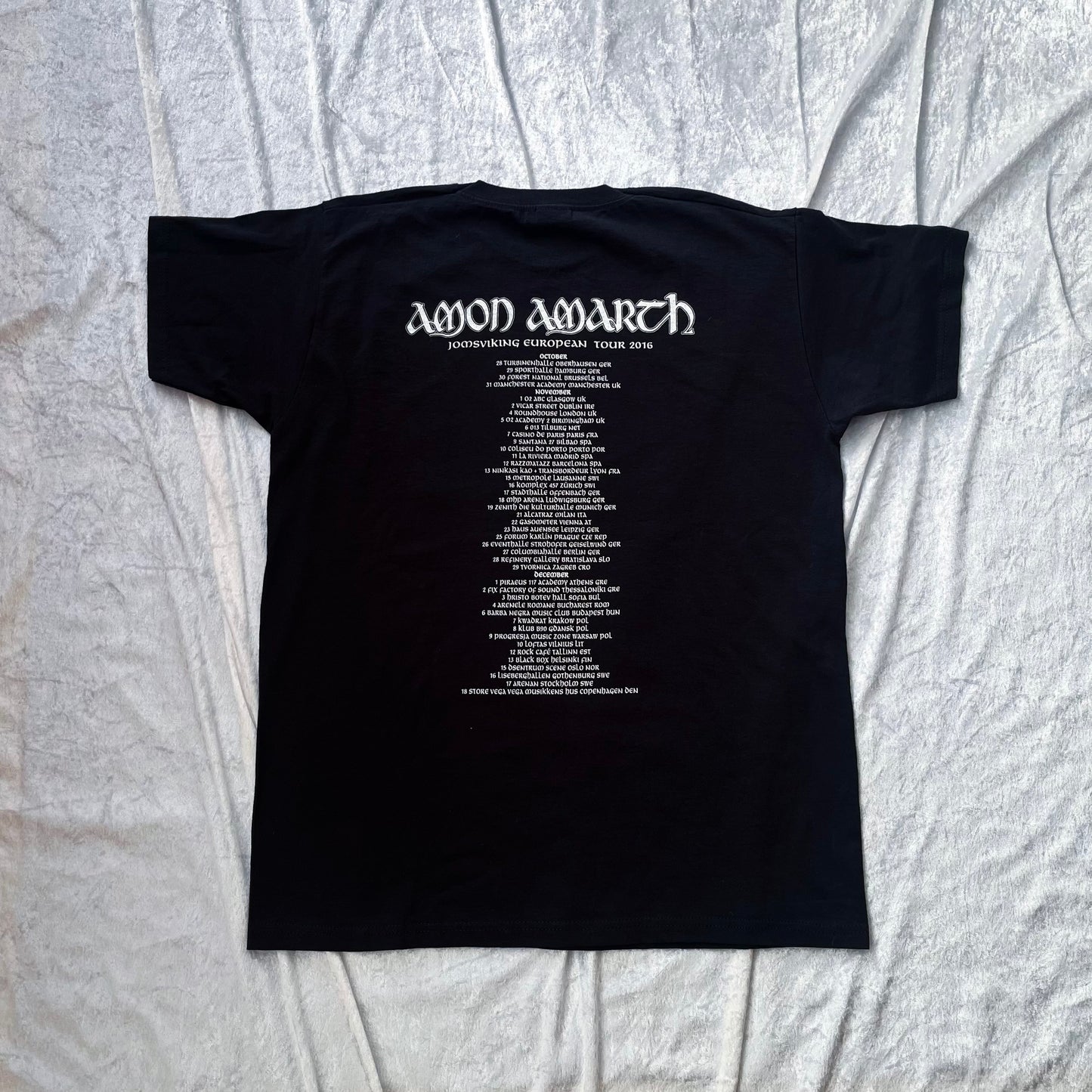 Men’s/Masc Amon Amarth Jomsviking European Tour 2016 T-Shirt 🪓