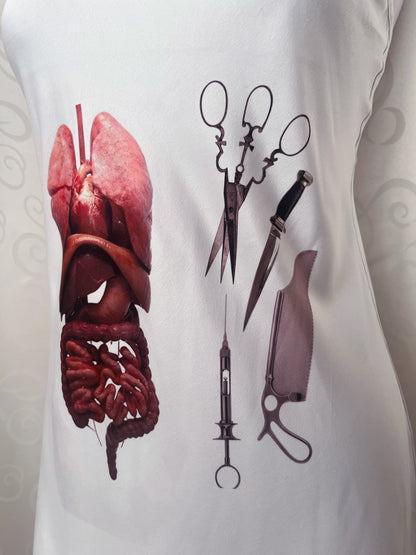 Carve me up REWORKED white nightgown 💉🔪🫀🫁