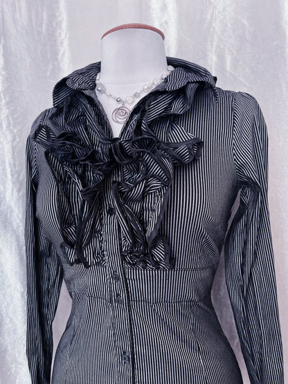 Gothic lolita striped victorian style shirt 🎀🗝️