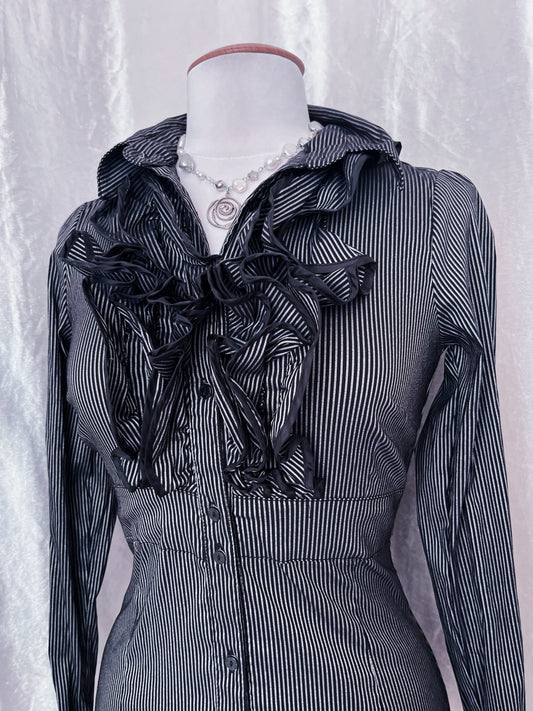 Gothic lolita striped victorian style shirt 🎀🗝️