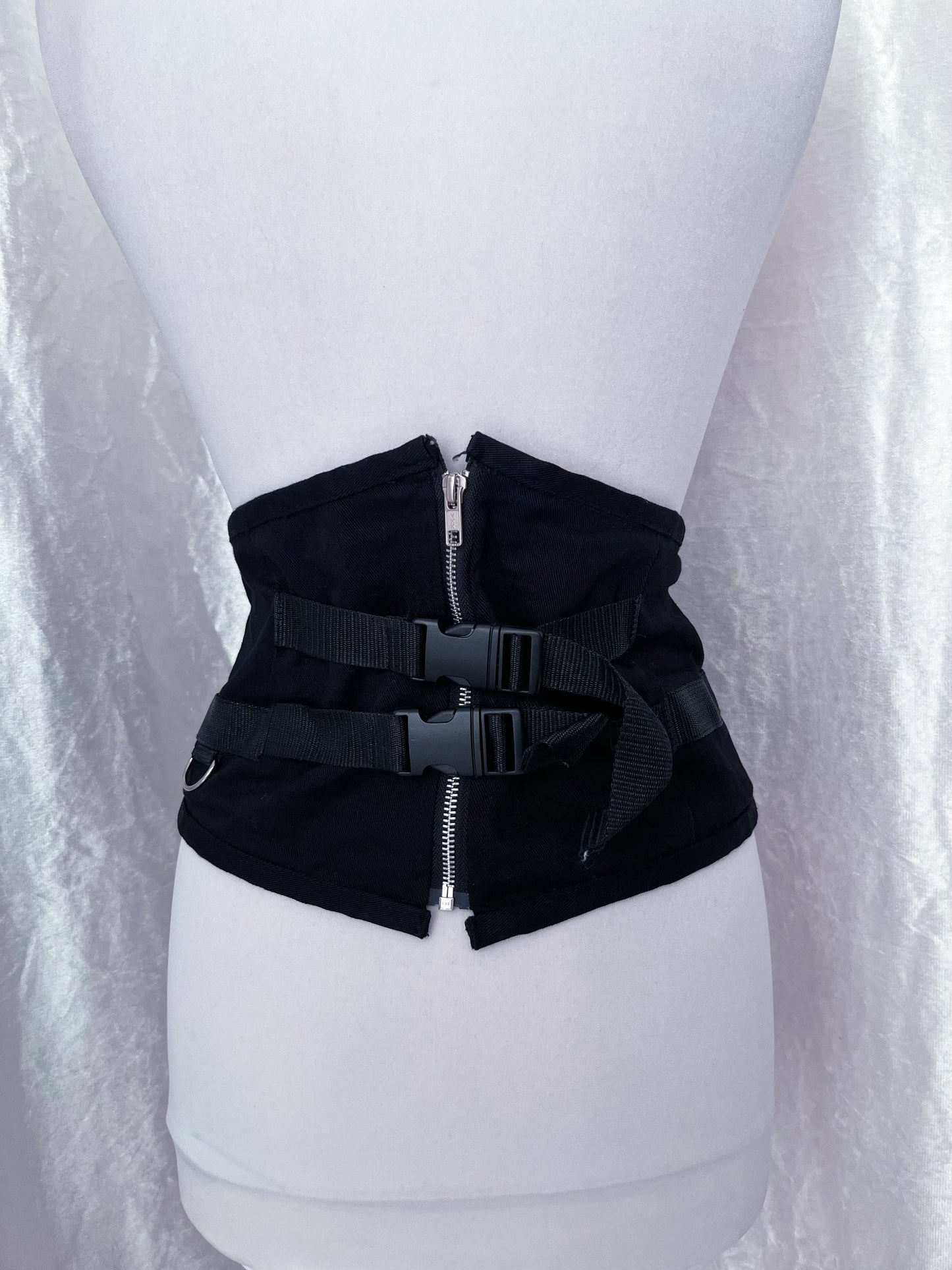 Essential gothic denim waist corset 🦇