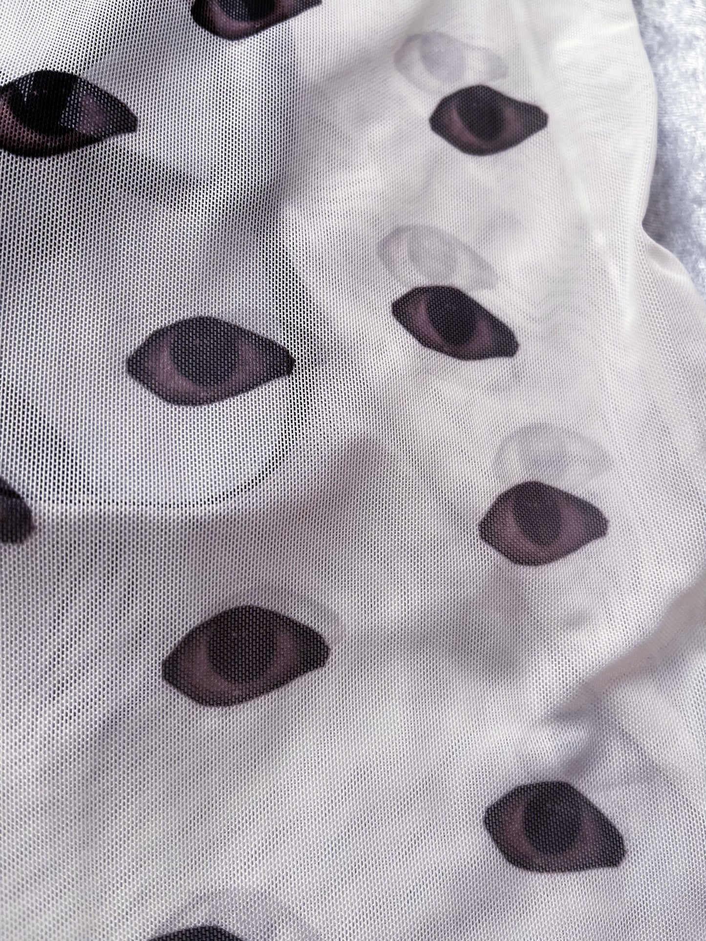 Wandering Eyes REWORKED mesh nightgown with lace-up detail 👁️✝️