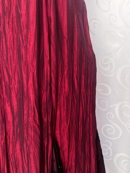Whimsygoth vampire prom style maxi red dress with fairy embroidered & sequin details 🌀🩸