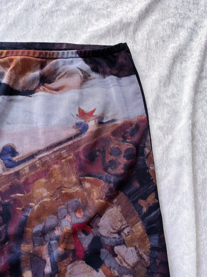 Stunning maxi mesh painting skirt 🖼