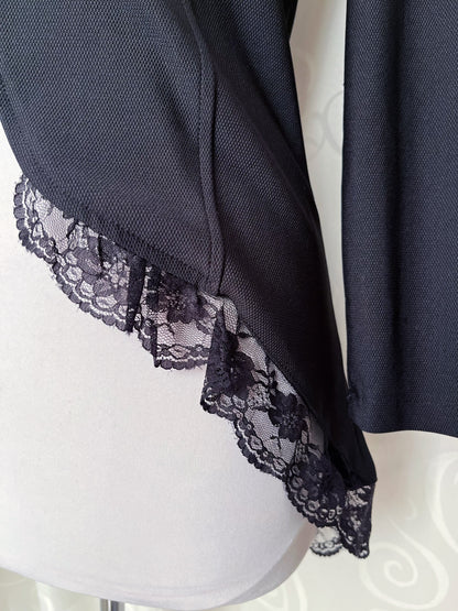 Gothic/Jirai Kei style blazer with lace trim detail & tail 🕷️🦇