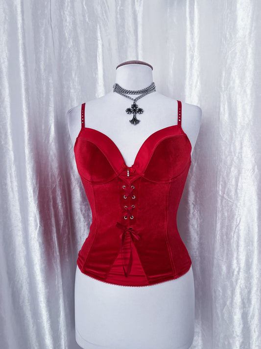 Little red riding hood velvet corset ❤️🐺