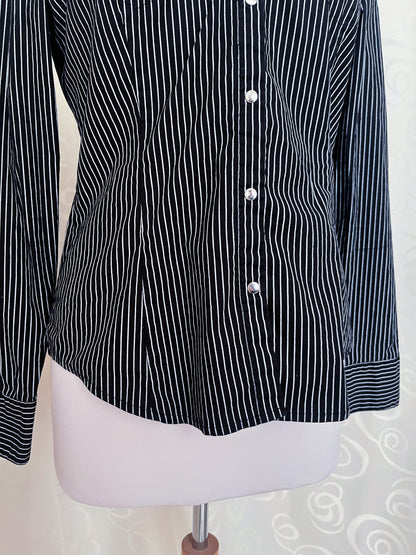 00’s Gothic striped cotton shirt 🕷️