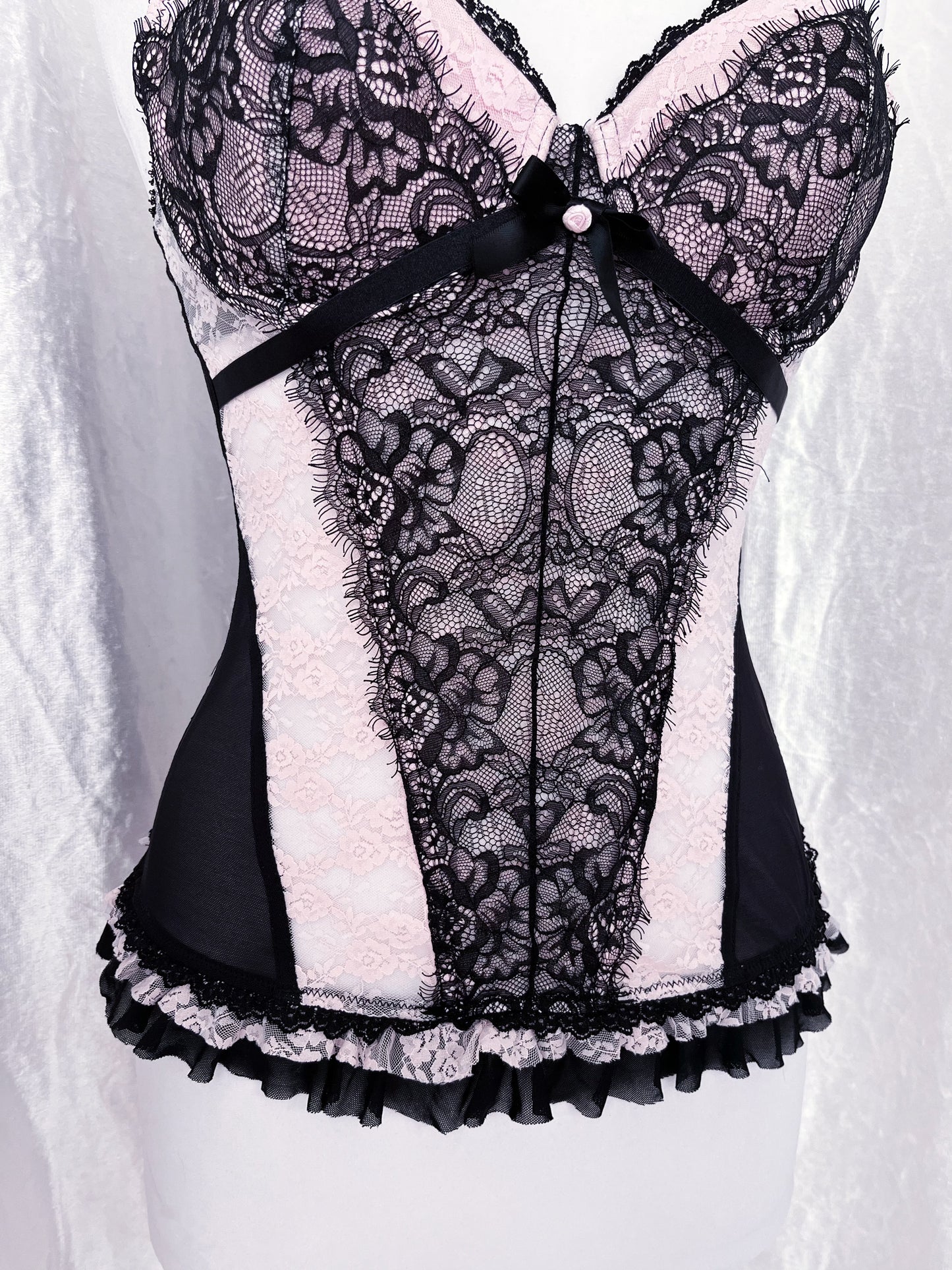 Princess baby pink lace mesh corset 🐇🌸