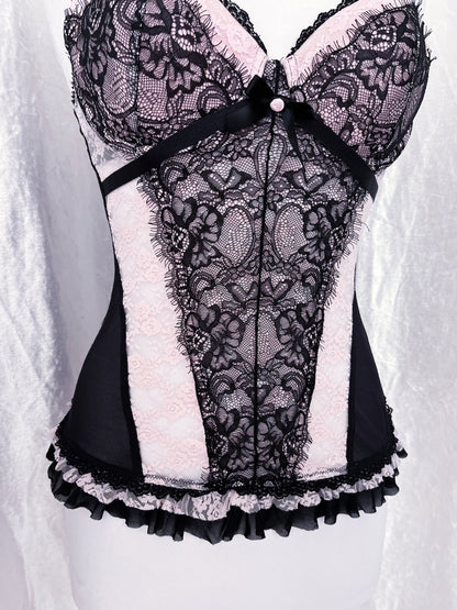 Princess baby pink lace mesh corset 🐇🌸