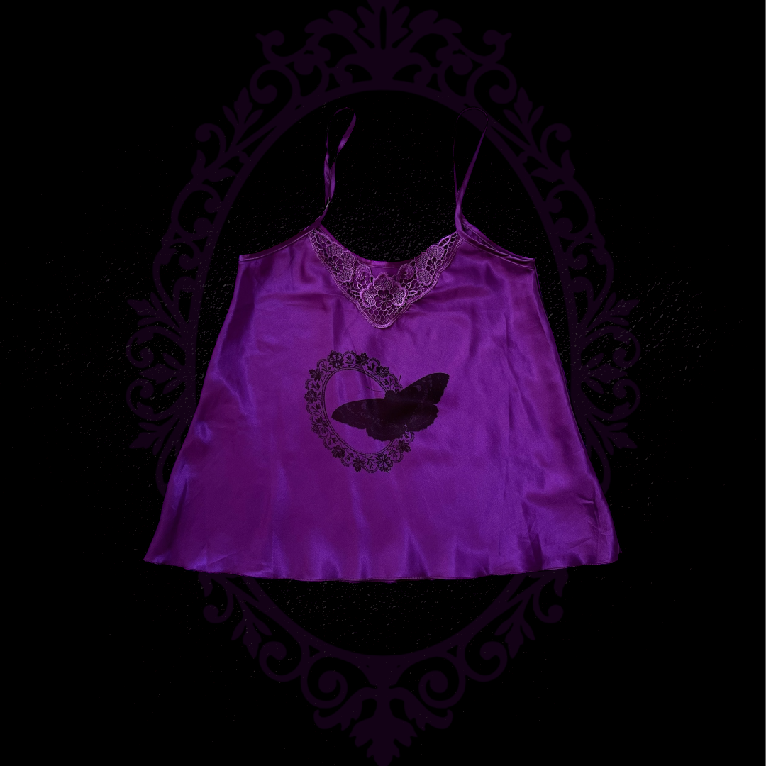 Moth REWORKED satin cami top🌀💜