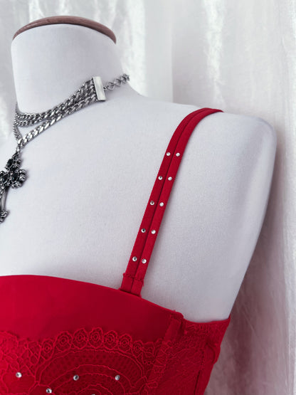 Stunning Y2K red corset top 💋