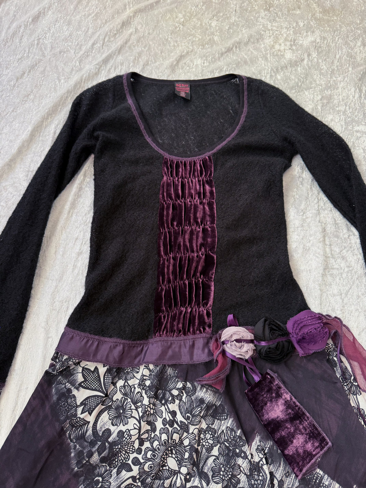 Rare Kali Orea whimsygoth patchwork dress 💜🌀🦋
