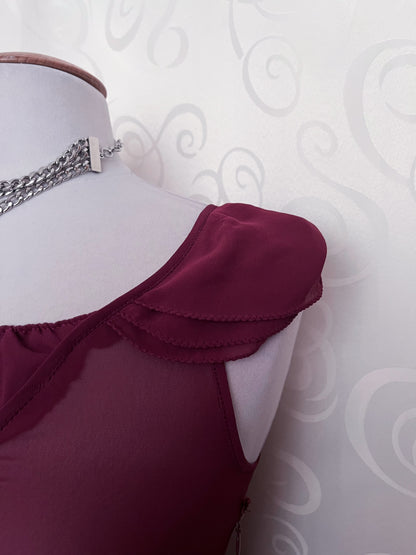 Whimsygoth Espirit mesh, burgundy nightgown 🍷
