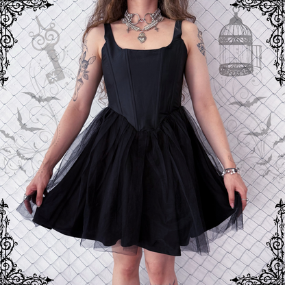 Gothic black swan style corset dress 🦢🖤