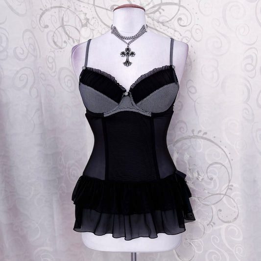 Horror Protagonist/Dark coquette corset 🕷️📓