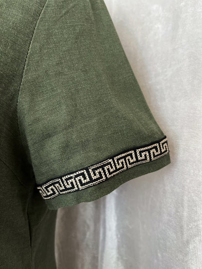 Chinese Qipao/Cheongsam khaki top 💚🐍