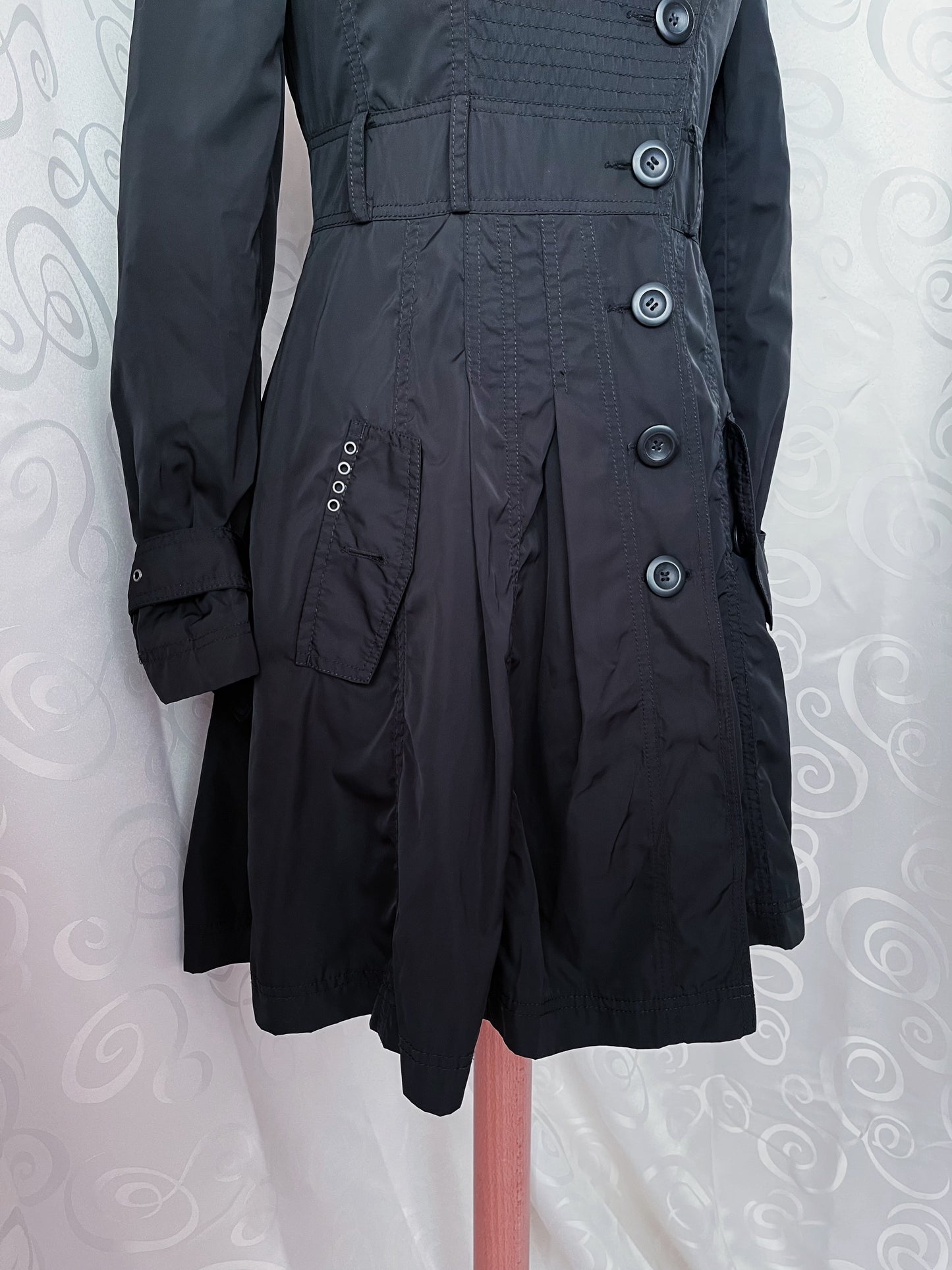 Alt/Gothic Clockhouse black trench coat 🦇🕷️