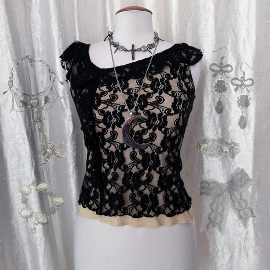 Dark fairy lace top 🧚🏻