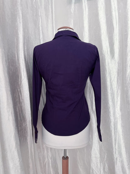00’s purple gothic cotton shirt 💜🕸️