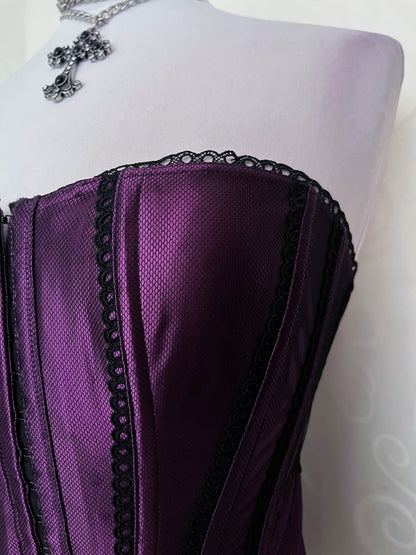 Whimsygoth deep purple boned corset 💜🌀