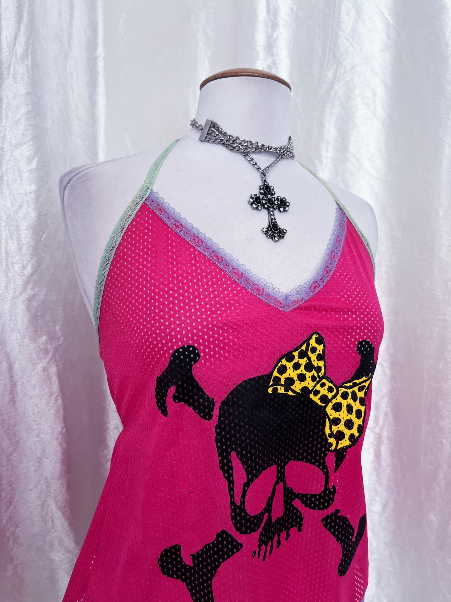 00’s emo/scene skull top 💀💜