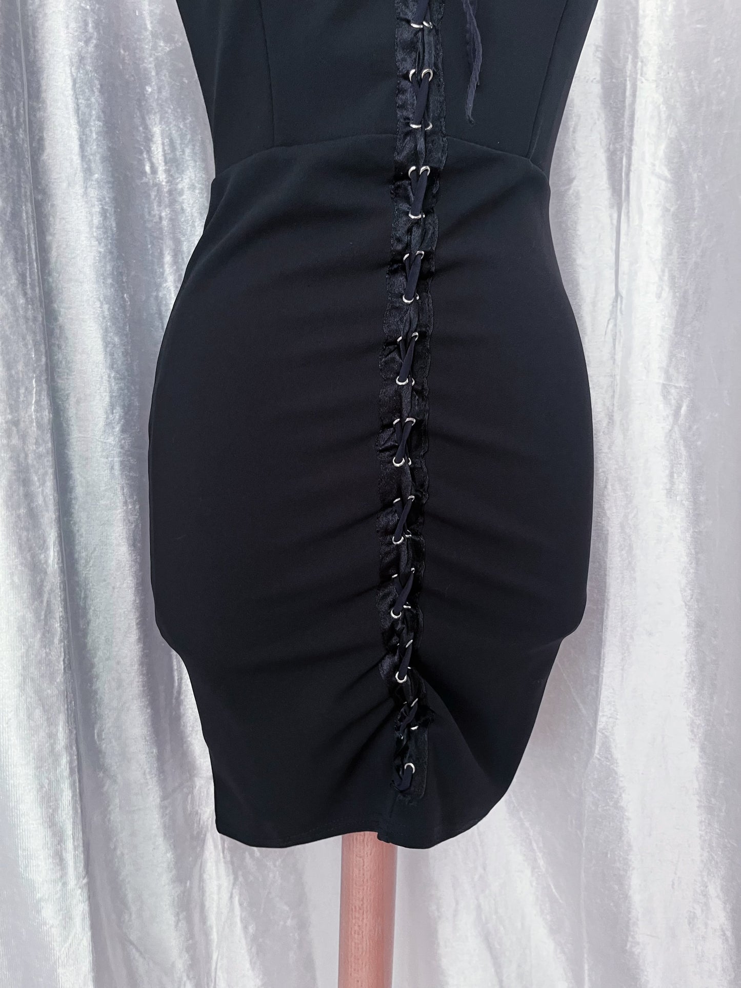 Alt lace-up fitting black dress 🦇