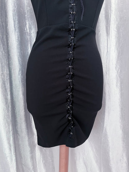 Alt lace-up fitting black dress 🦇