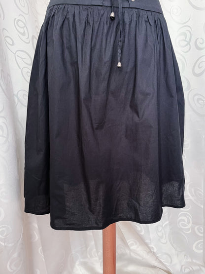 Gothic cotton lace-up midi skirt 🕷️🕸️