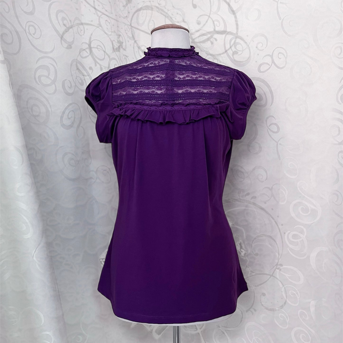 00’s Jirai Kei/Coquette style lace purple top 💜🎀