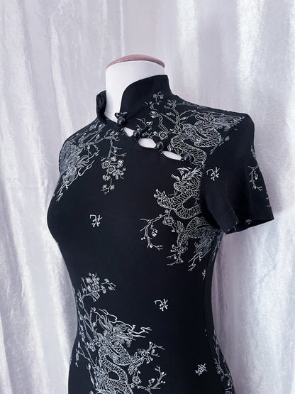 Pimkie asian qipao dress with dragon print 🐉