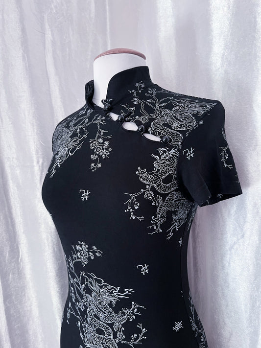 Pimkie asian qipao dress with dragon print 🐉