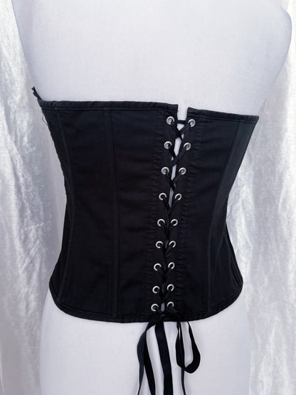 Dark fairy cotton embroidered corset 🧚🏻
