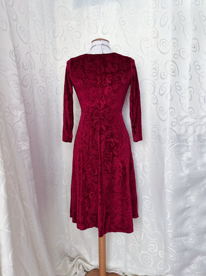 Whimsygoth Vampire red embossed velvet dress ❤️🕸️