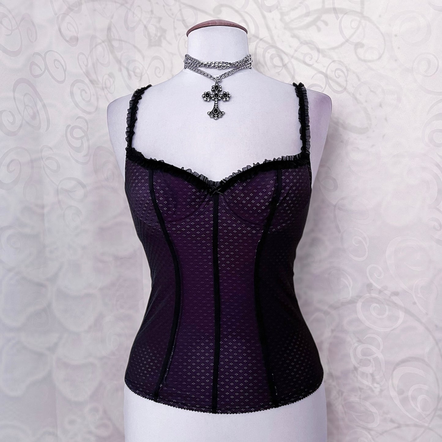 00's whimsy purple corset top 💜🔮