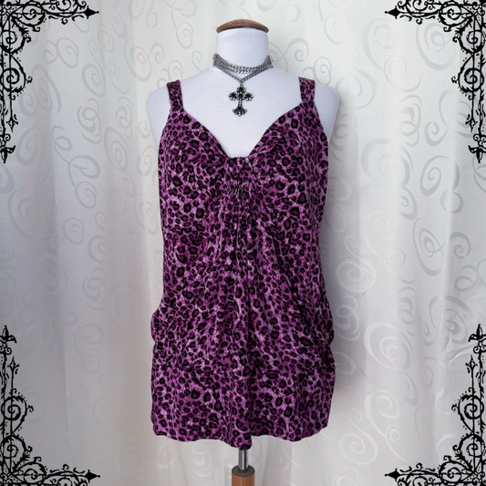 Gyaru style purplish leopard top 💜🐆