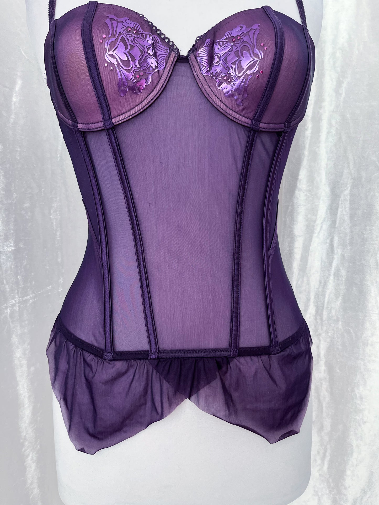 Whimsy fairy purple mesh corset top 💜