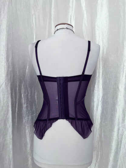 Whimsy fairy purple mesh corset top 💜