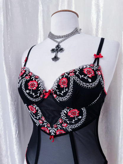 Dark fairy mesh corset top 🌹