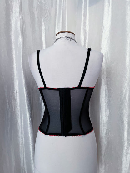 Dark fairy mesh corset top 🌹