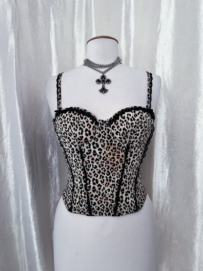 Old H&M leopard print corset top 🐆