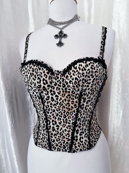 Old H&M leopard print corset top 🐆