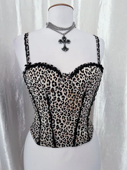 Old H&M leopard print corset top 🐆