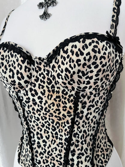 Old H&M leopard print corset top 🐆