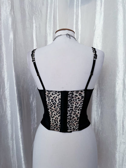 Old H&M leopard print corset top 🐆