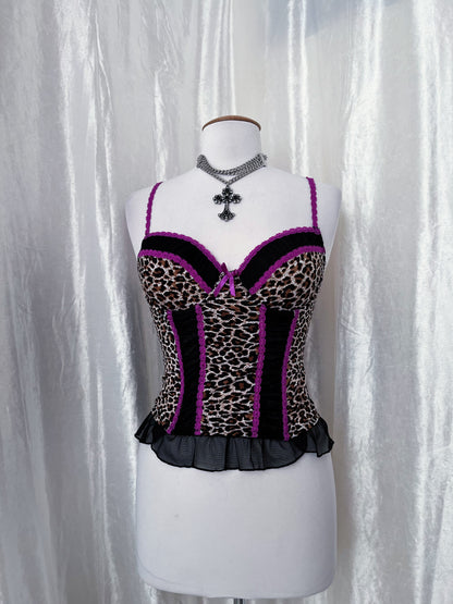 Hot Y2K style leopard print corset top 🐆🎀