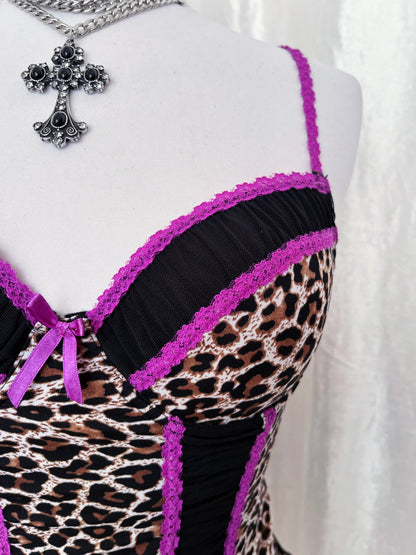 Hot Y2K style leopard print corset top 🐆🎀