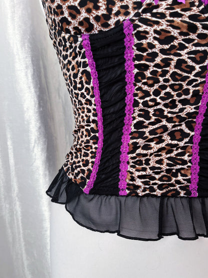 Hot Y2K style leopard print corset top 🐆🎀