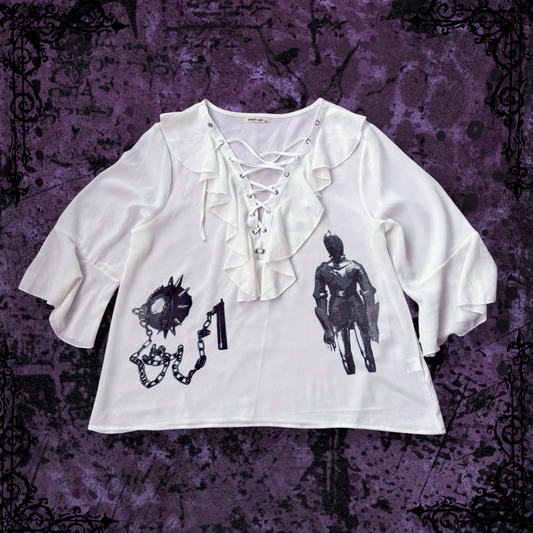 REWORKED Medieval dream lace up sheer top 🏰🗡️