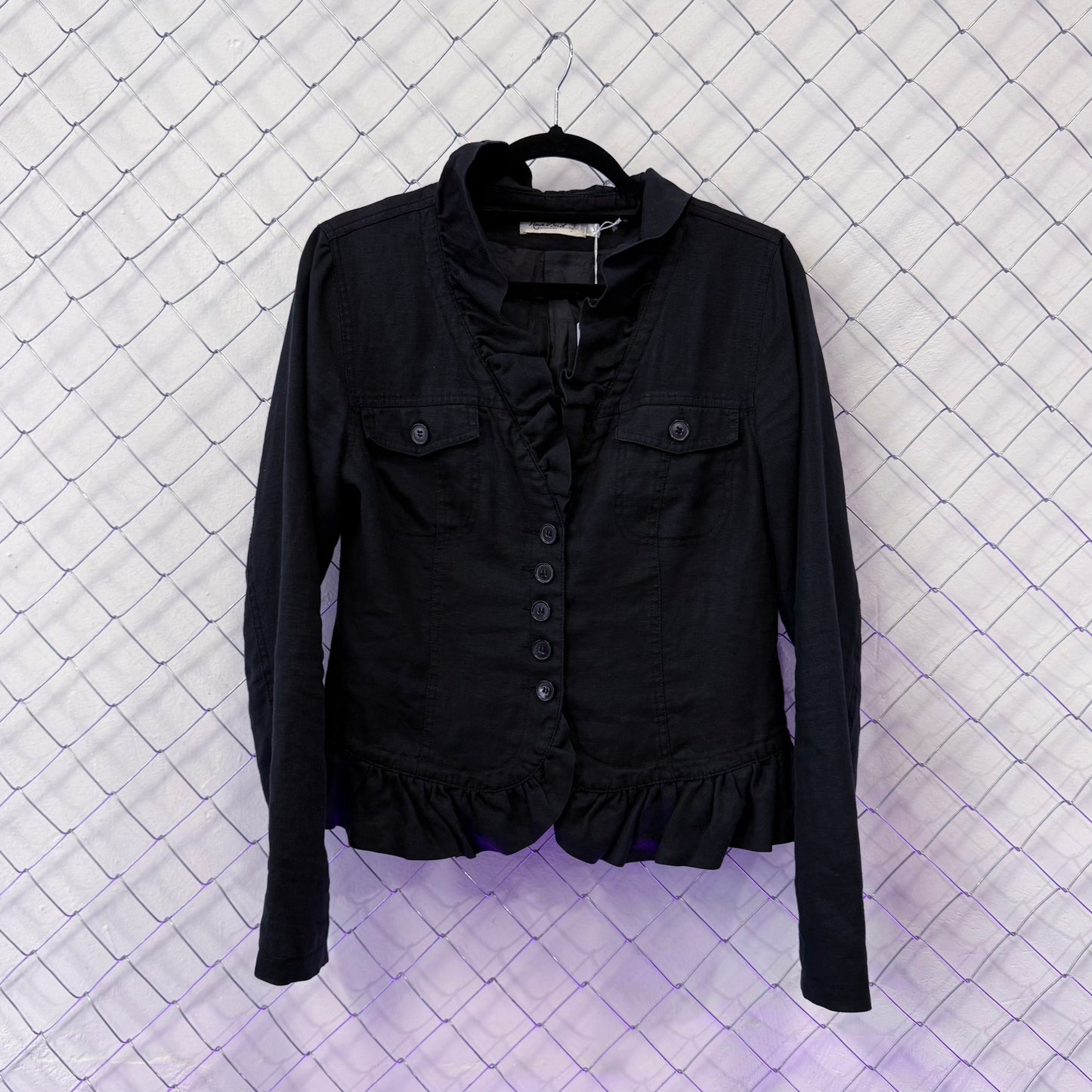00’s Dark Coquette linen light jacket 🦇🗝️